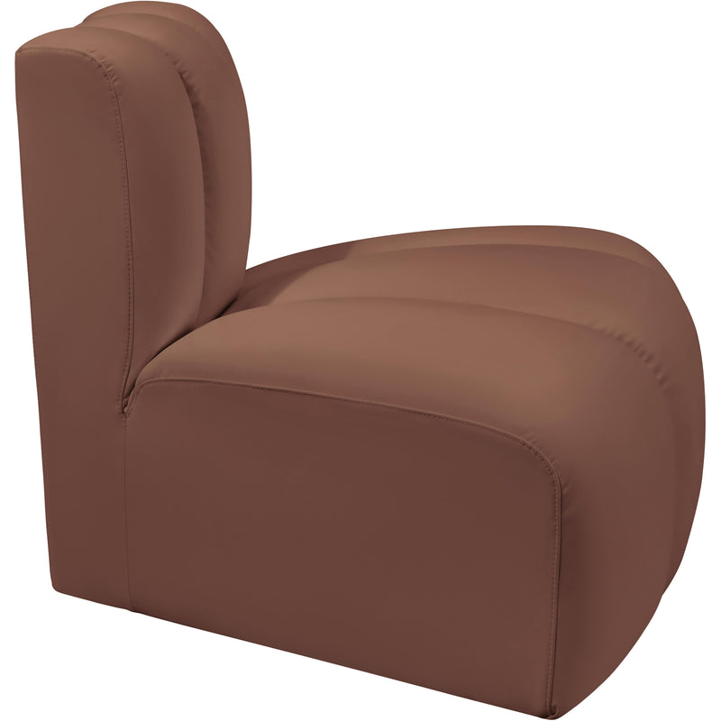 Meridian Arc Cognac Vegan Leather Reverse Corner IMAGE 6