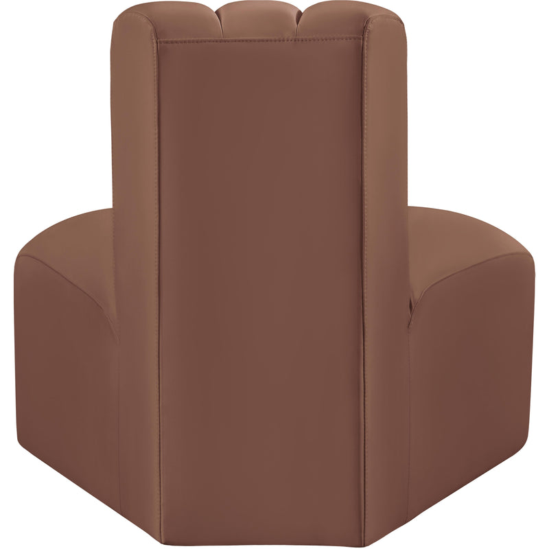 Meridian Arc Cognac Vegan Leather Reverse Corner IMAGE 7