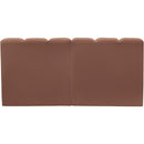 Meridian Arc Cognac Vegan Leather 2 pc Modular Sectional IMAGE 6