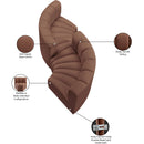 Meridian Arc Cognac Vegan Leather 4 pc Modular Sectional IMAGE 12