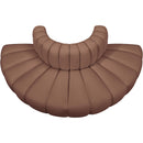 Meridian Arc Cognac Vegan Leather 4 pc Modular Sectional IMAGE 3