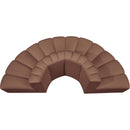 Meridian Arc Cognac Vegan Leather 4 pc Modular Sectional IMAGE 4