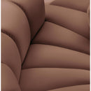 Meridian Arc Cognac Vegan Leather 8 pc Modular Sectional IMAGE 7