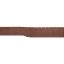 Meridian Arc Cognac Vegan Leather 8 pc Modular Sectional IMAGE 8