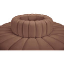 Meridian Arc Cognac Vegan Leather 8 pc Modular Sectional IMAGE 4