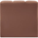 Meridian Arc Cognac Vegan Leather Straight Chair IMAGE 6