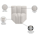 Meridian Arc Cream Vegan Leather Curved Corner IMAGE 11