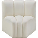 Meridian Arc Cream Vegan Leather Curved Corner IMAGE 3