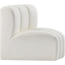 Meridian Arc Cream Vegan Leather Curved Corner IMAGE 4