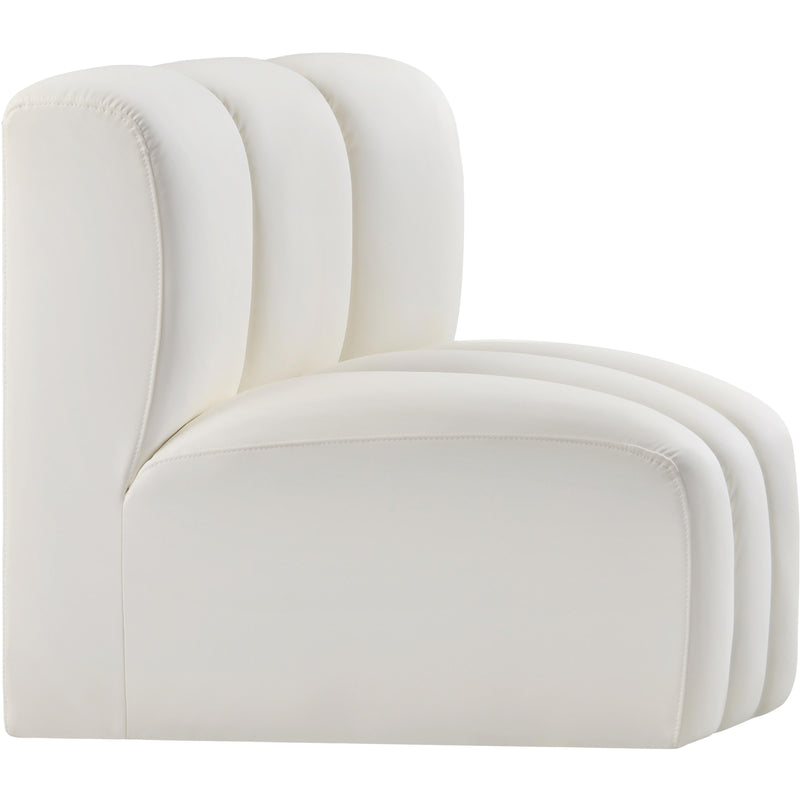 Meridian Arc Cream Vegan Leather Curved Corner IMAGE 4