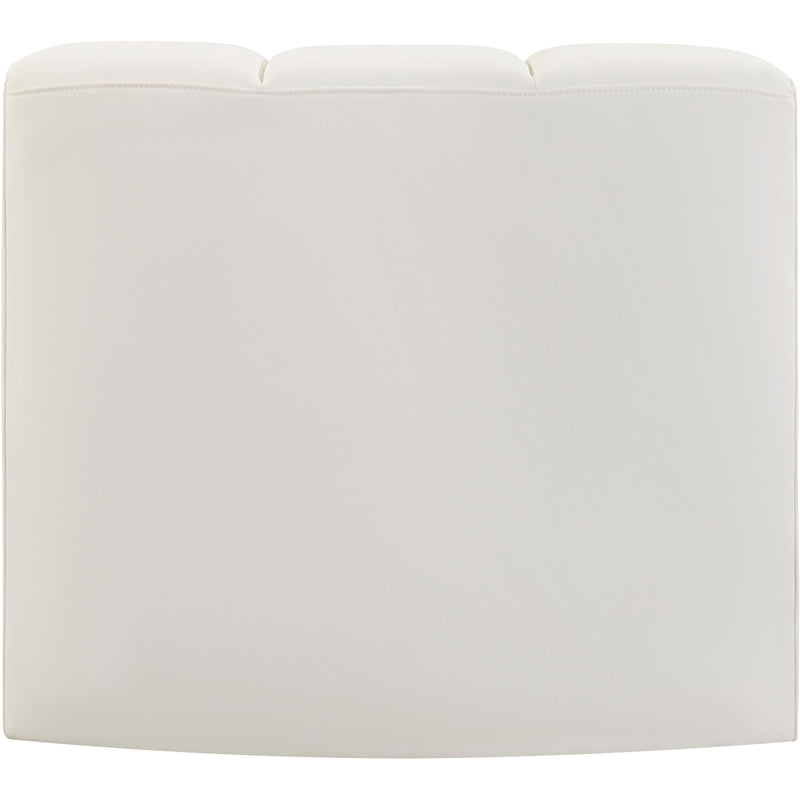 Meridian Arc Cream Vegan Leather Curved Corner IMAGE 5