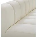 Meridian Arc Cream Vegan Leather Curved Corner IMAGE 8