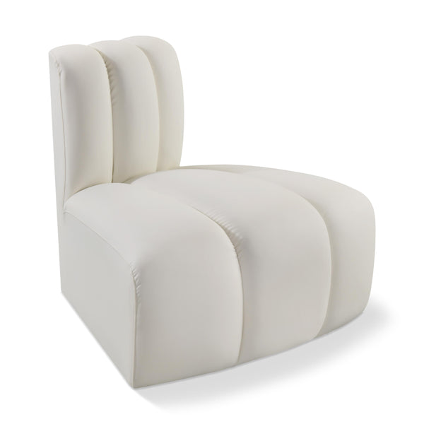 Meridian Arc Cream Vegan Leather Reverse Corner IMAGE 1