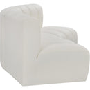 Meridian Arc Cream Vegan Leather 3 pc Modular Sectional IMAGE 5