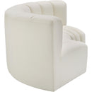 Meridian Arc Cream Vegan Leather 3 pc Modular Sectional IMAGE 5