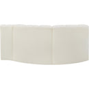 Meridian Arc Cream Vegan Leather 3 pc Modular Sectional IMAGE 6