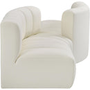Meridian Arc Cream Vegan Leather 4 pc Modular Sectional IMAGE 4