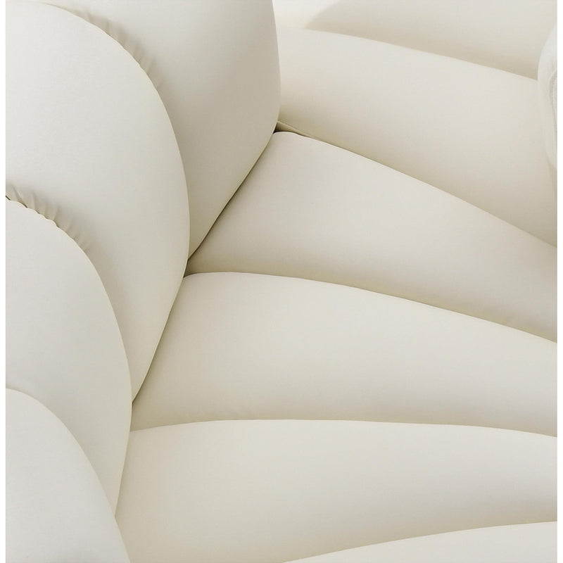 Meridian Arc Cream Vegan Leather 4 pc Modular Sectional IMAGE 7