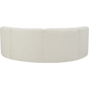 Meridian Arc Cream Vegan Leather 4 pc Modular Sectional IMAGE 6