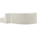 Meridian Arc Cream Vegan Leather 4 pc Modular Sectional IMAGE 5