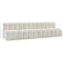 Meridian Arc Cream Vegan Leather 4 pc Modular Sectional IMAGE 11