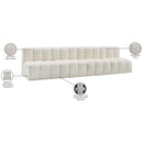 Meridian Arc Cream Vegan Leather 4 pc Modular Sectional IMAGE 12