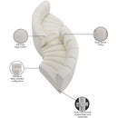 Meridian Arc Cream Vegan Leather 4 pc Modular Sectional IMAGE 12