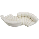 Meridian Arc Cream Vegan Leather 4 pc Modular Sectional IMAGE 4