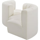 Meridian Arc Cream Vegan Leather 4 pc Modular Sectional IMAGE 5