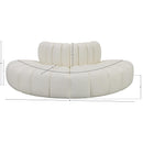 Meridian Arc Cream Vegan Leather 4 pc Modular Sectional IMAGE 11