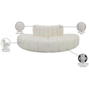Meridian Arc Cream Vegan Leather 4 pc Modular Sectional IMAGE 12