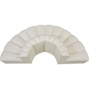 Meridian Arc Cream Vegan Leather 4 pc Modular Sectional IMAGE 4