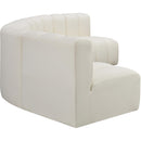 Meridian Arc Cream Vegan Leather 5 pc Modular Sectional IMAGE 5
