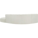 Meridian Arc Cream Vegan Leather 5 pc Modular Sectional IMAGE 10