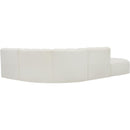 Meridian Arc Cream Vegan Leather 5 pc Modular Sectional IMAGE 9