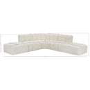 Meridian Arc Cream Vegan Leather 6 pc Modular Sectional IMAGE 11