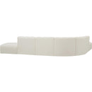 Meridian Arc Cream Vegan Leather 7 pc Modular Sectional IMAGE 5