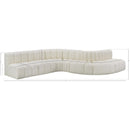 Meridian Arc Cream Vegan Leather 7 pc Modular Sectional IMAGE 12