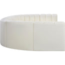 Meridian Arc Cream Vegan Leather 8 pc Modular Sectional IMAGE 6