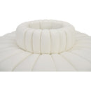 Meridian Arc Cream Vegan Leather 8 pc Modular Sectional IMAGE 4