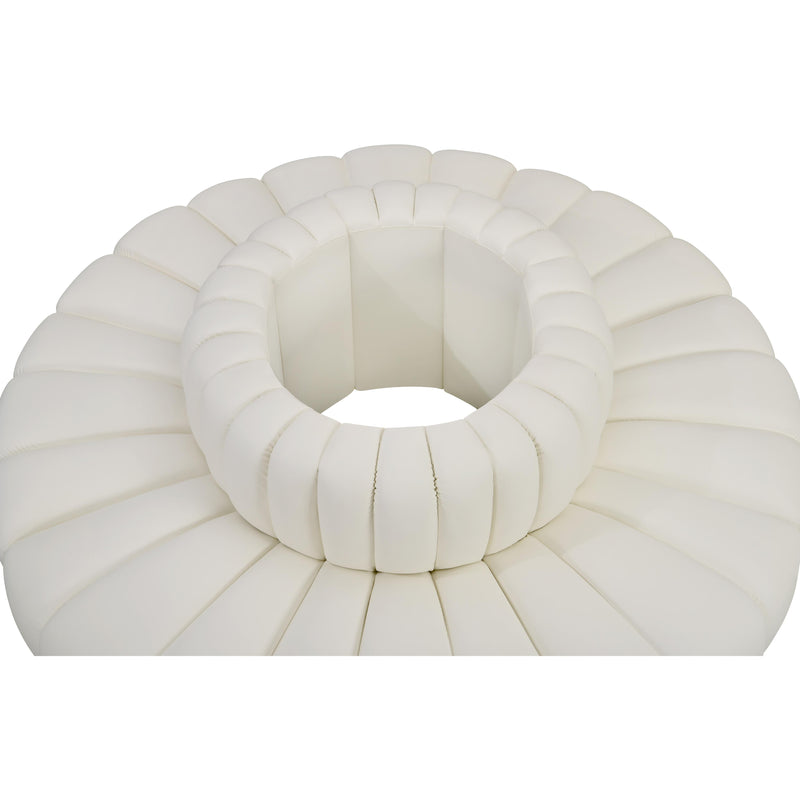 Meridian Arc Cream Vegan Leather 8 pc Modular Sectional IMAGE 5