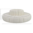 Meridian Arc Cream Vegan Leather 8 pc Modular Sectional IMAGE 7