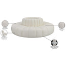 Meridian Arc Cream Vegan Leather 8 pc Modular Sectional IMAGE 8