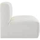 Meridian Arc Cream Vegan Leather Straight Chair IMAGE 5