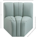 Meridian Arc Mint Green Vegan Leather Curved Corner IMAGE 10