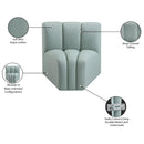 Meridian Arc Mint Green Vegan Leather Curved Corner IMAGE 11