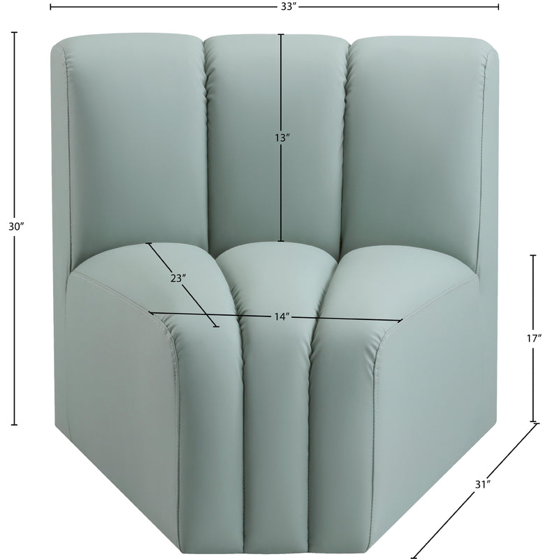 Meridian Arc Mint Green Vegan Leather Curved Corner IMAGE 11