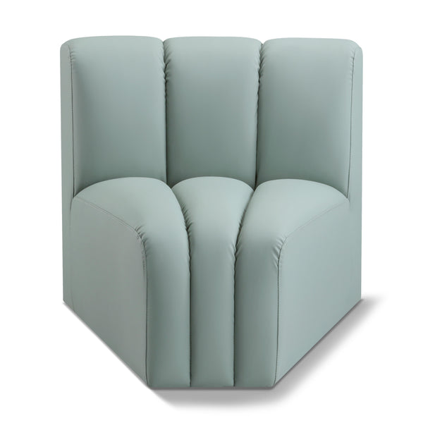 Meridian Arc Mint Green Vegan Leather Curved Corner IMAGE 1
