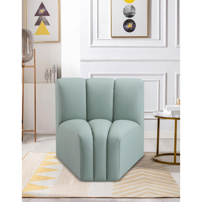 Meridian Arc Mint Green Vegan Leather Curved Corner IMAGE 2