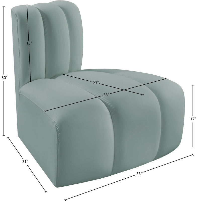 Meridian Arc Mint Green Vegan Leather Reverse Corner IMAGE 12